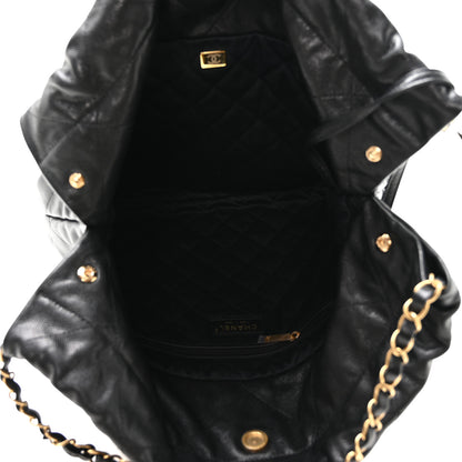 Chanel Shiny Caviar Quilted Monochrome Chanel 22 Black 6 of 11