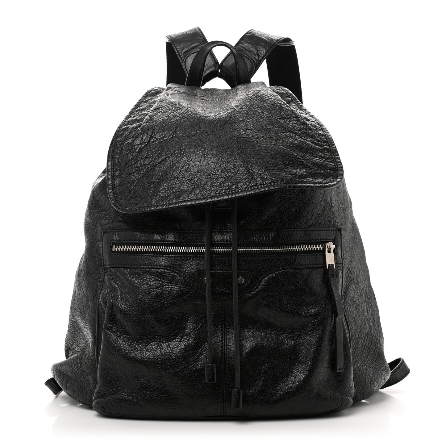 Agneau Classic Silver Hardware S Traveler Backpack Black