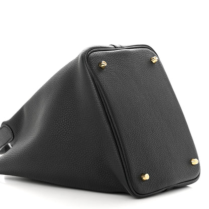 Hermes Taurillon Clemence Picotin Lock 22 MM Black 9 of 11