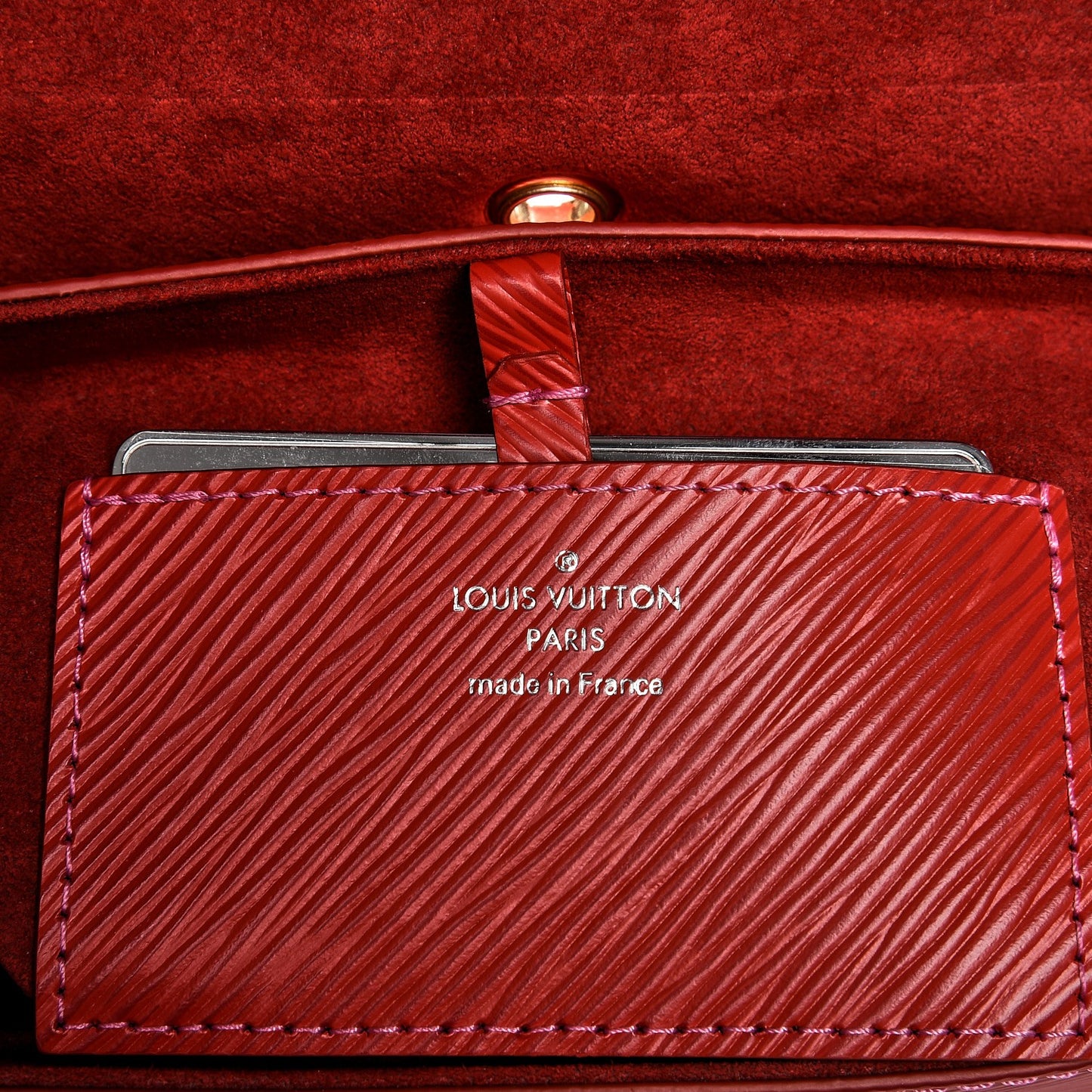 Epi Mechanical Flowers Twist Shoulder Bag MM Coquelicot