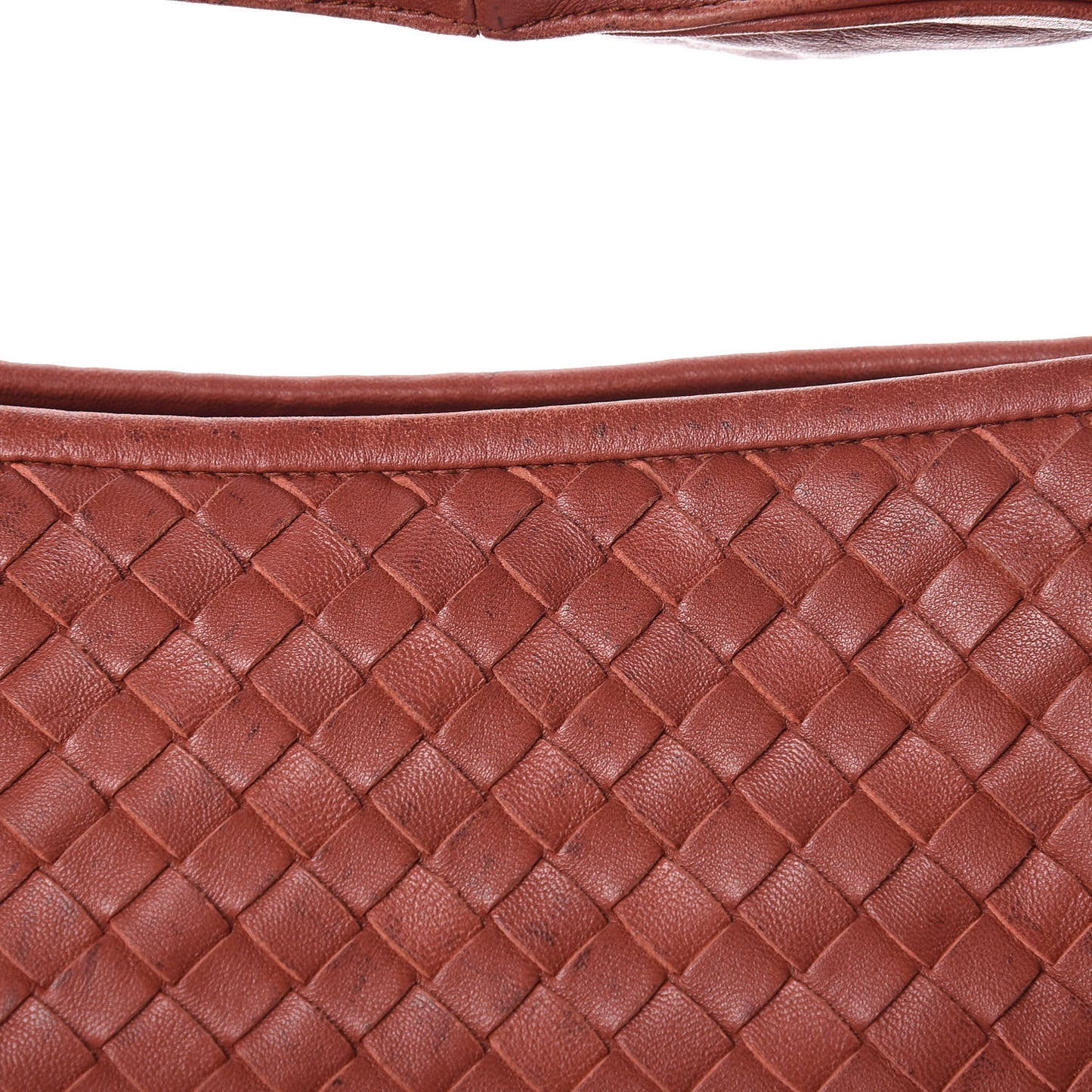 Nappa Intrecciato Small Veneta Hobo Brique