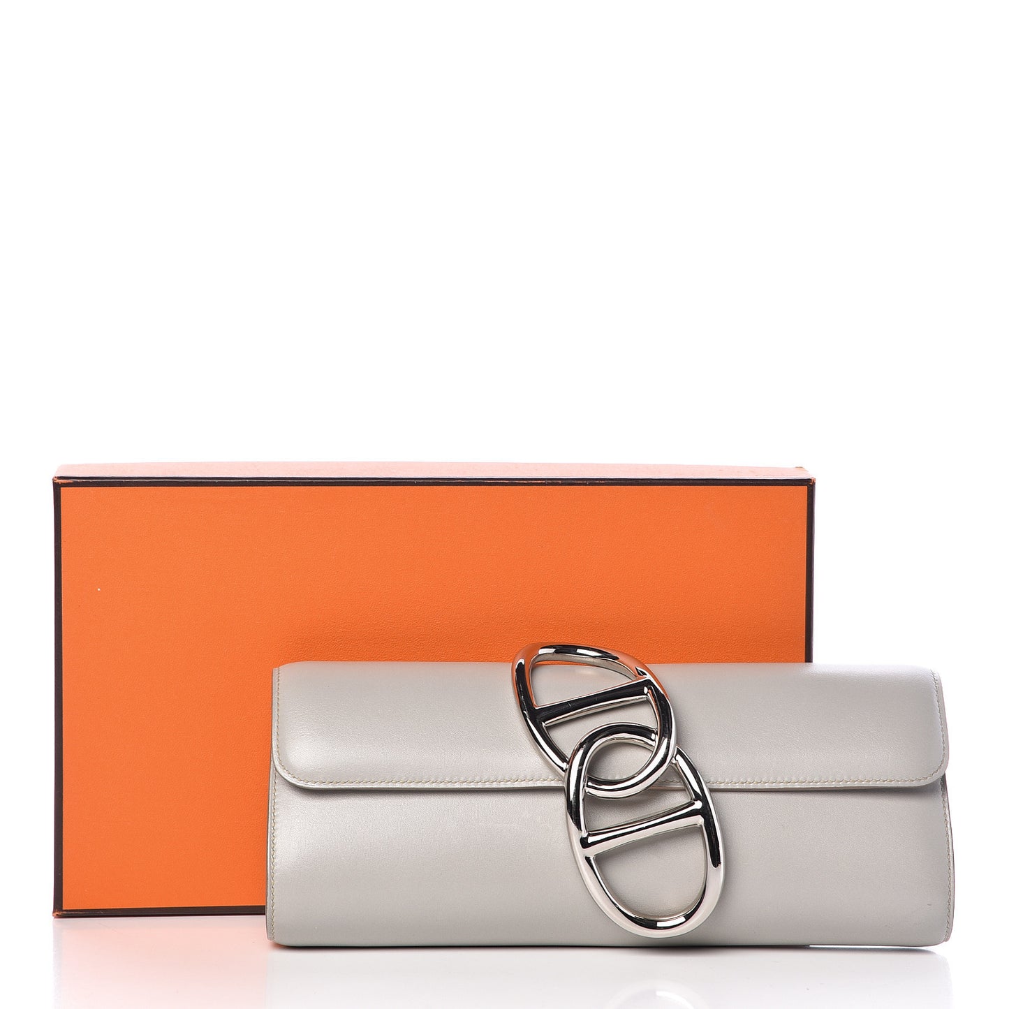 Tadelakt Egee Clutch Gris Perle