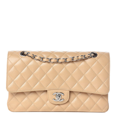 Chanel Caviar Quilted Medium Double Flap Beige Clair 1 of 12