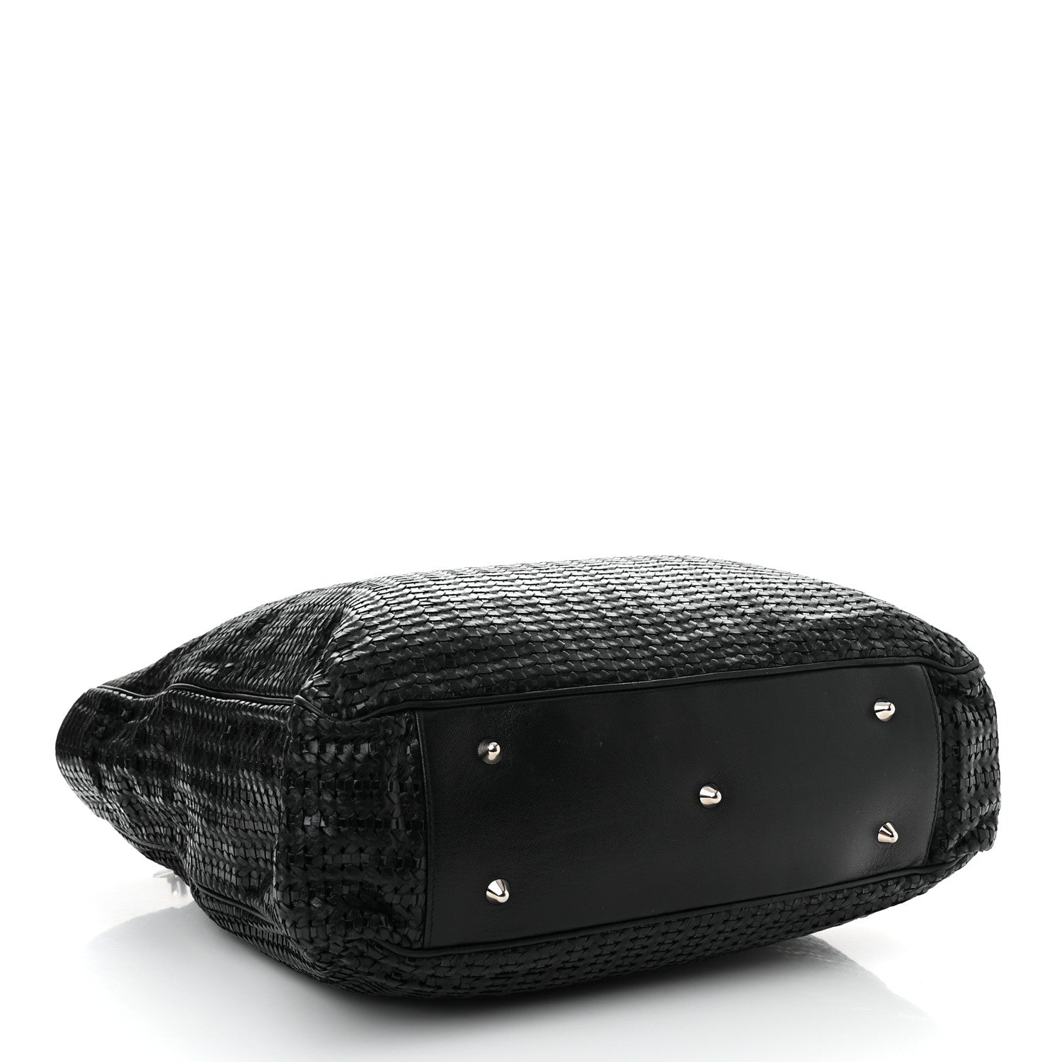 Christian Dior Lambskin Woven Dior Soft Shopping Tote Black 4 of 12