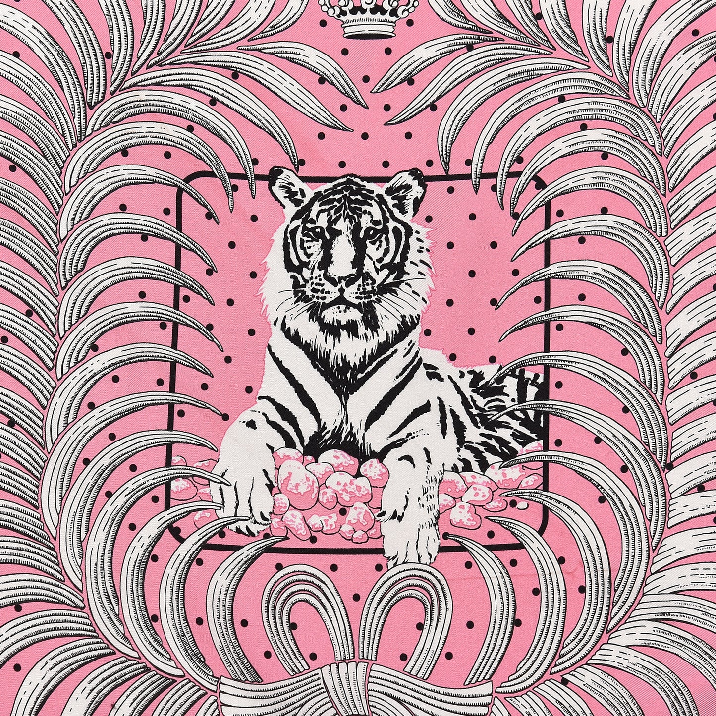 Silk Tigre Royal Bandana Scarf 55
