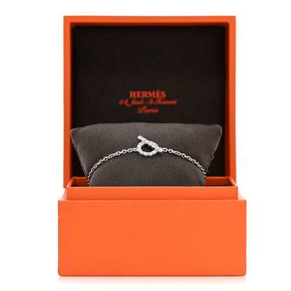 Hermes 18K White Gold Diamond Finesse Bracelet SH 4 of 4