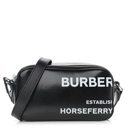 Burberry Coated Canvas Horseferry Print Micro Camera Bag Black 1 of 11