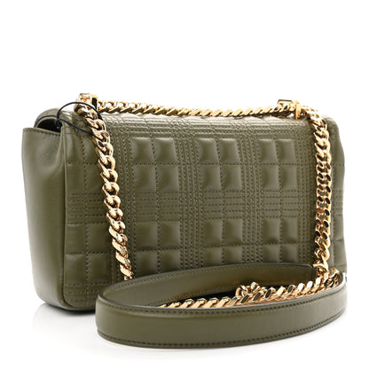 Burberry Lambskin Quilted Small Lola Bag Khaki 3 of 10