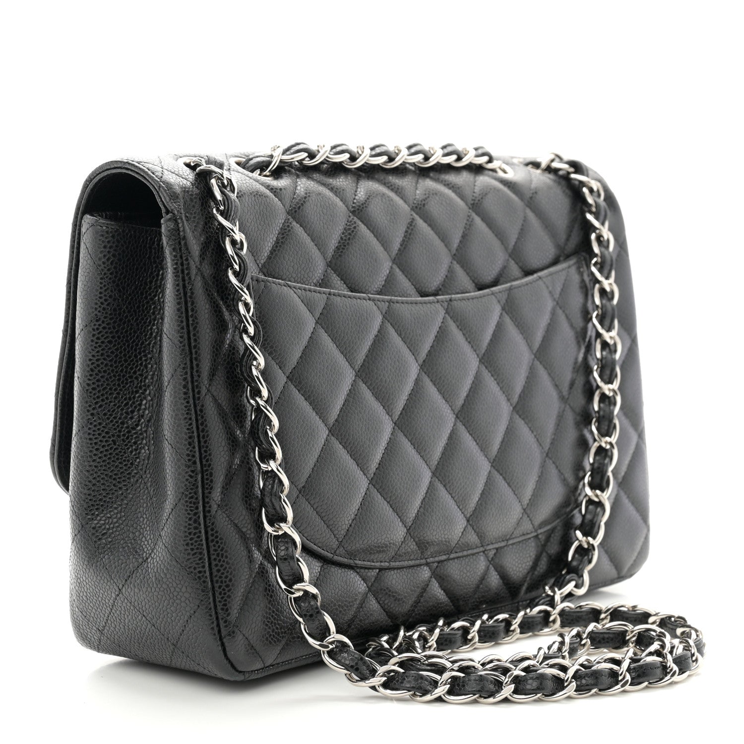 Chanel Caviar Quilted Jumbo Single Flap Black 3 of 11