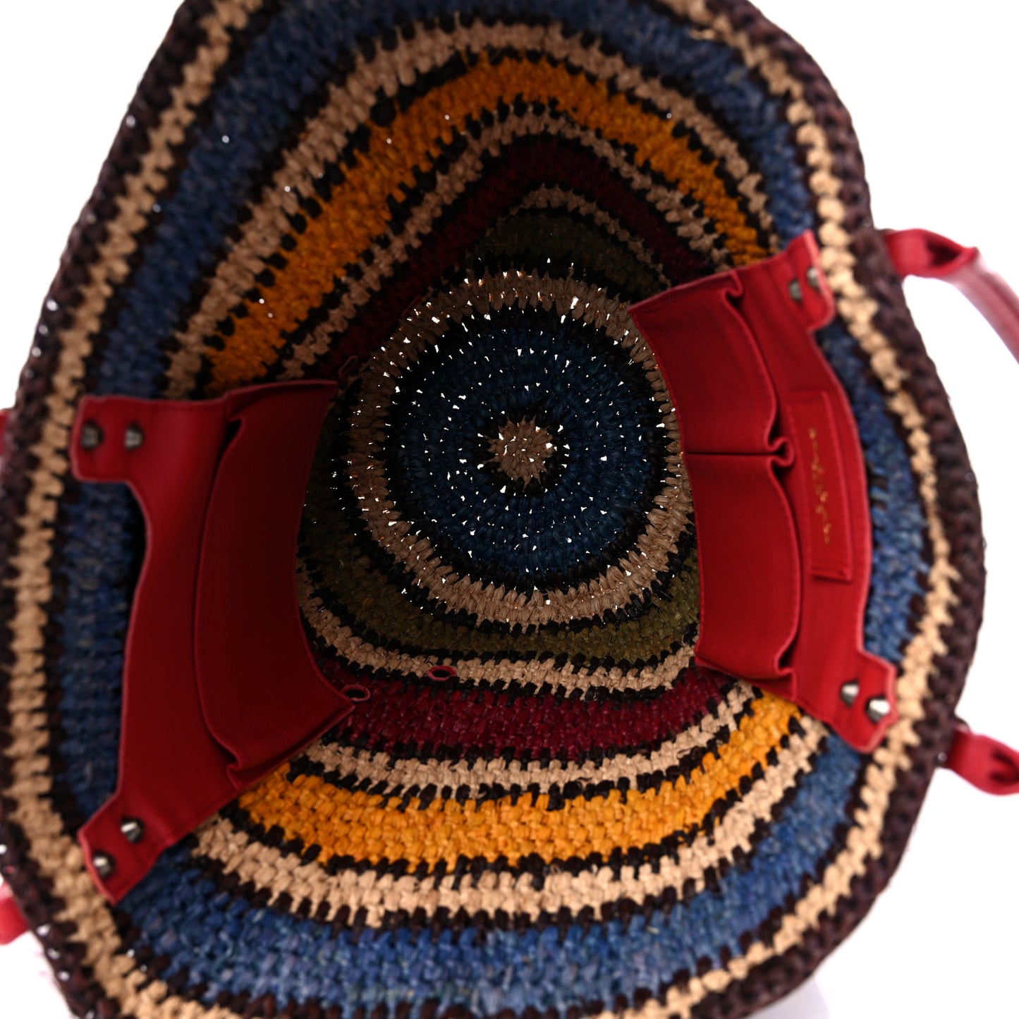 Straw Panier Basket Tote Multicolor
