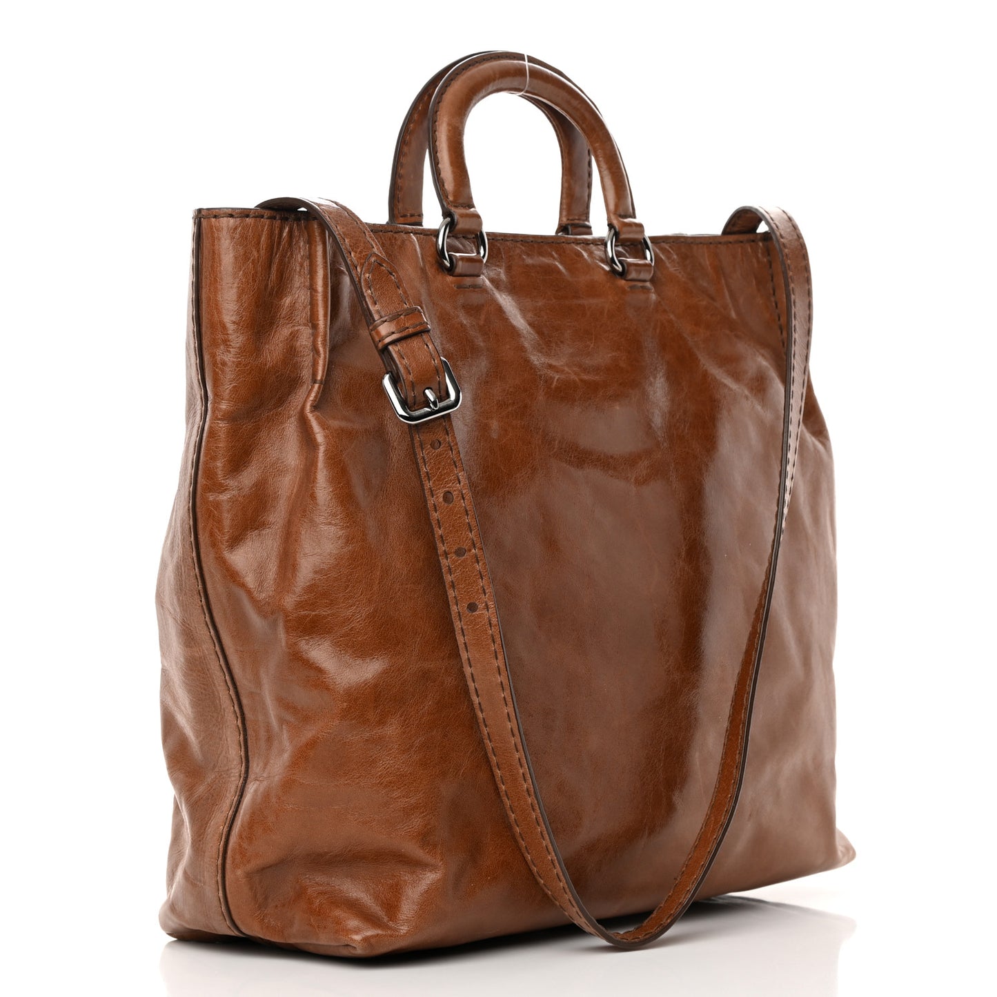 Vitello Shine Tote Palissandro