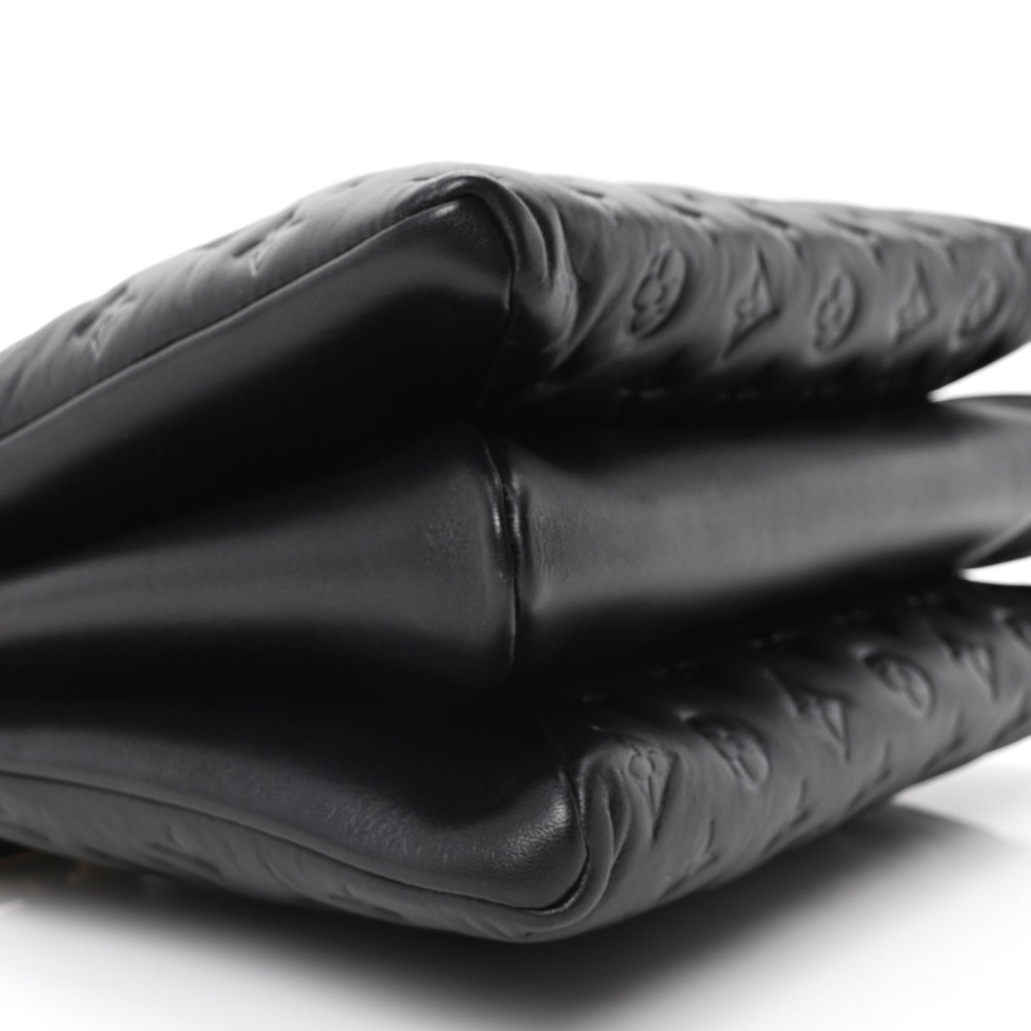 Lambskin Embossed Monogram Coussin MM Black