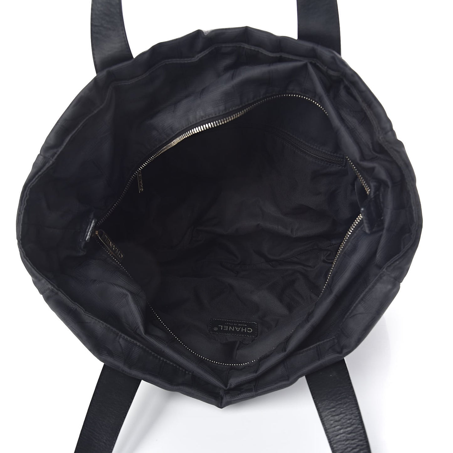 Nylon Large Travel Tote Black