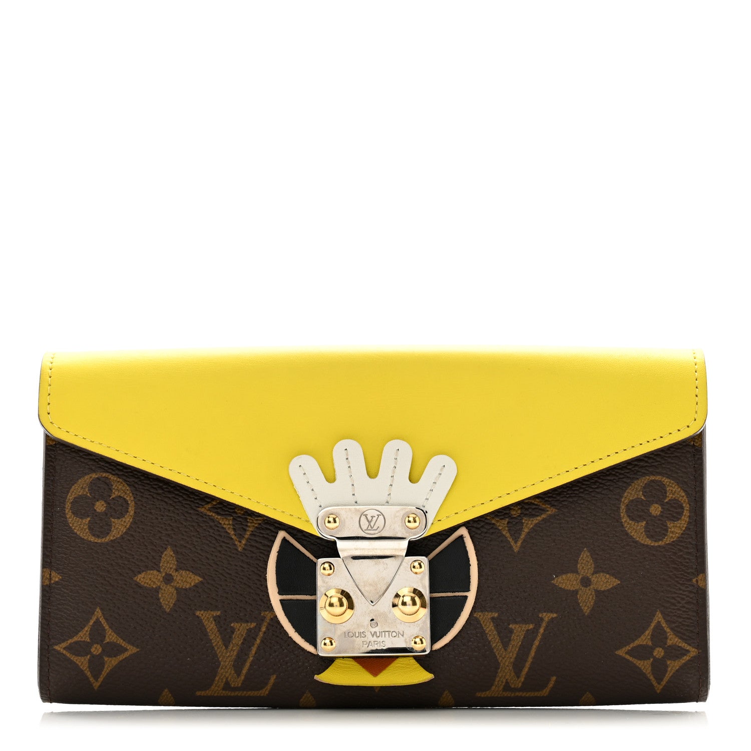 Louis Vuitton Monogram Tribal Mask Sarah Wallet Yellow 1 of 10