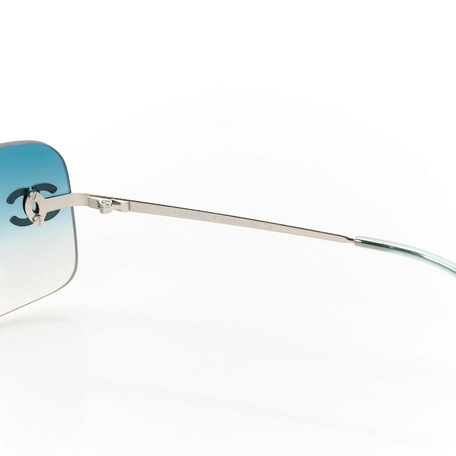 Chanel Metal Crystal CC Logo Sunglasses 4017-D Blue 6 of 8