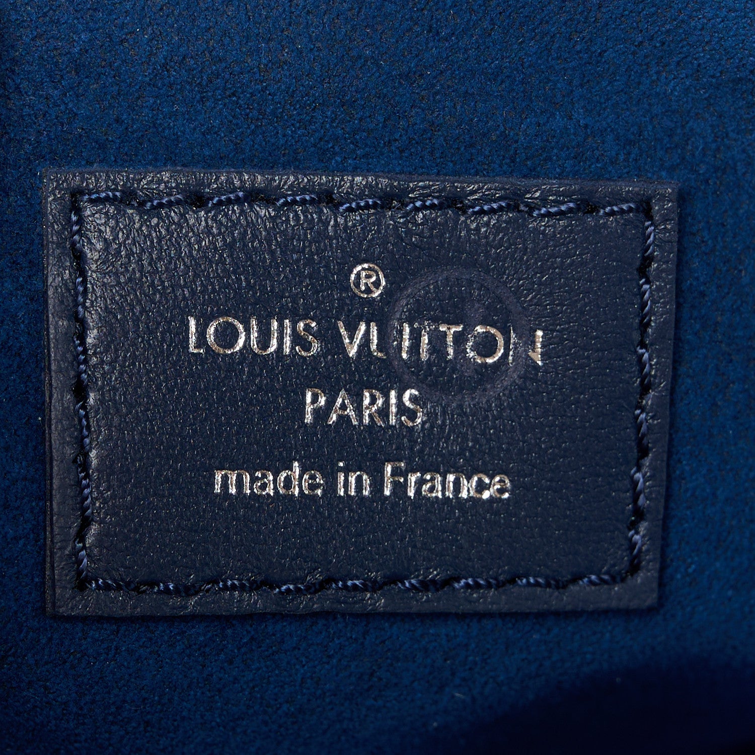 Louis Vuitton Lambskin Embossed Monogram Coussin PM Navy 8 of 11