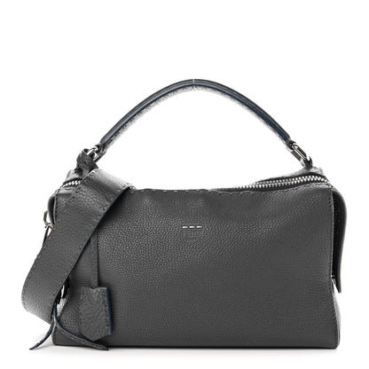 Fendi Cuoio Romano Selleria Lei Boston Tote Asfalto 1 of 11