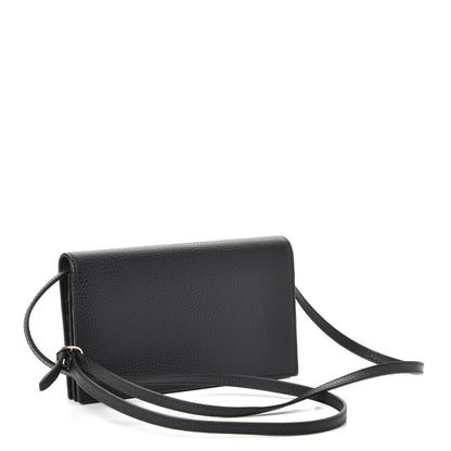 Gucci Dollar Calfskin Mini Swing Wallet Bag Black 3 of 8