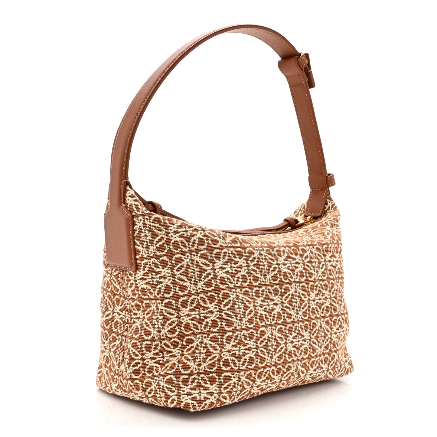 Jacquard Anagram Calfskin Small Cubi Bag Tan Pecan