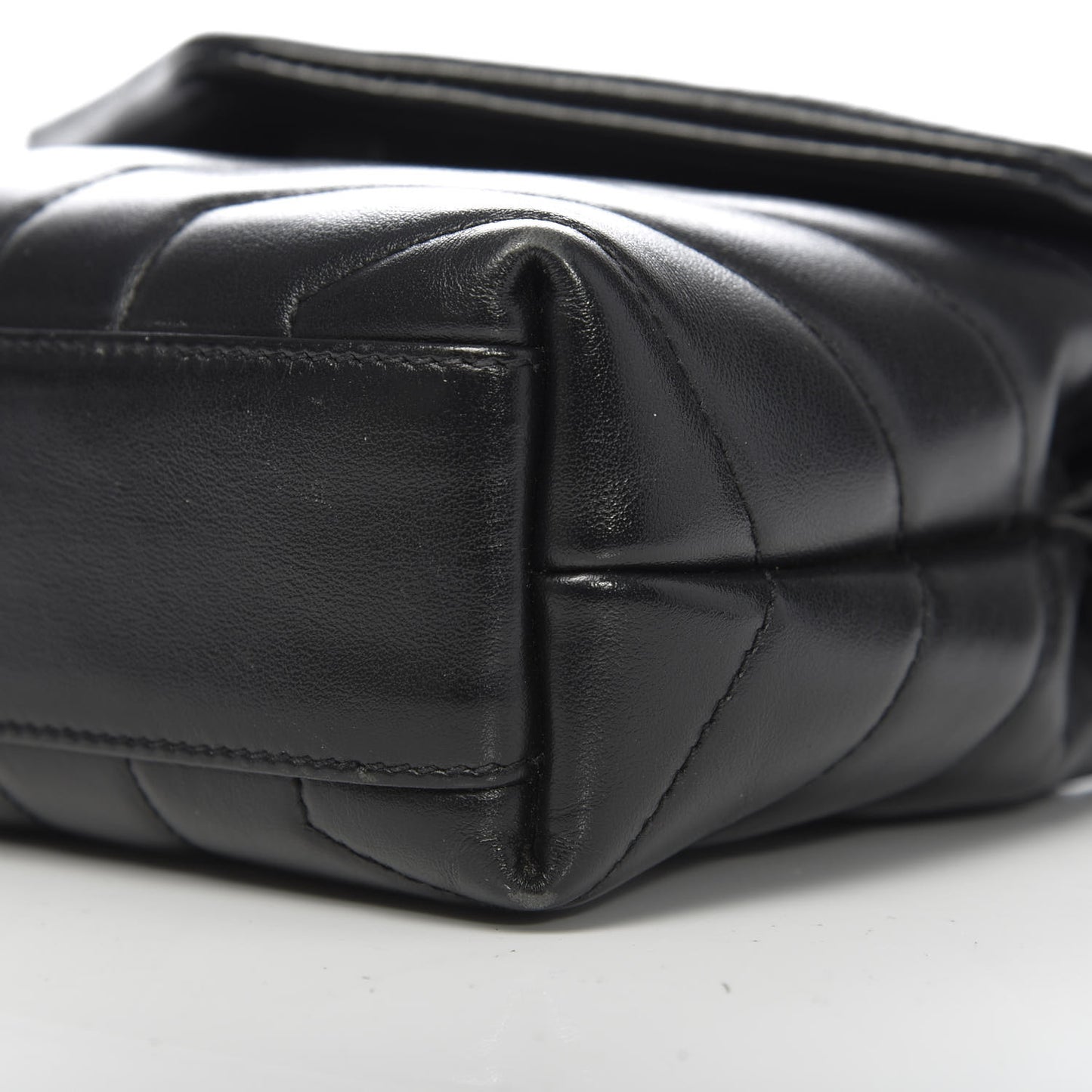 Calfskin Y Quilted Monogram Toy Loulou Crossbody Bag Black