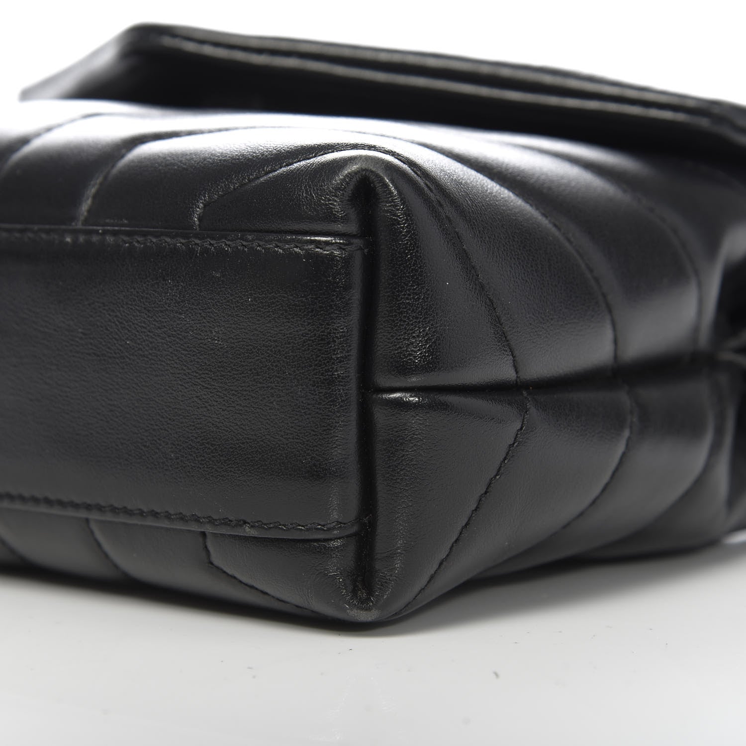 Saint Laurent Calfskin Y Quilted Monogram Toy Loulou Crossbody Bag Black 11 of 12