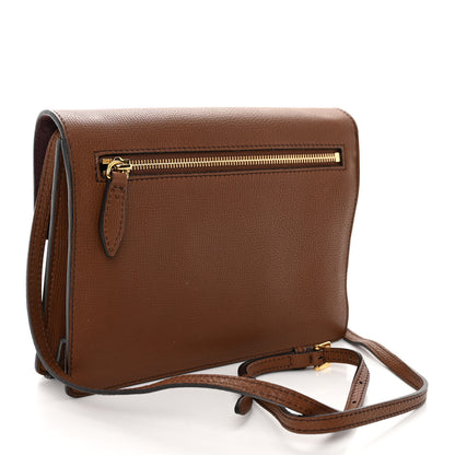 Burberry Derby Calfskin House Check Small Macken Crossbody Bag Tan 3 of 9