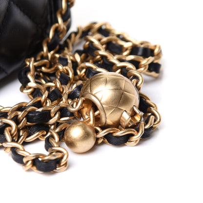 Chanel Lambskin Quilted Mini Pearl Crush Vanity Case With Chain Black 13 of 17