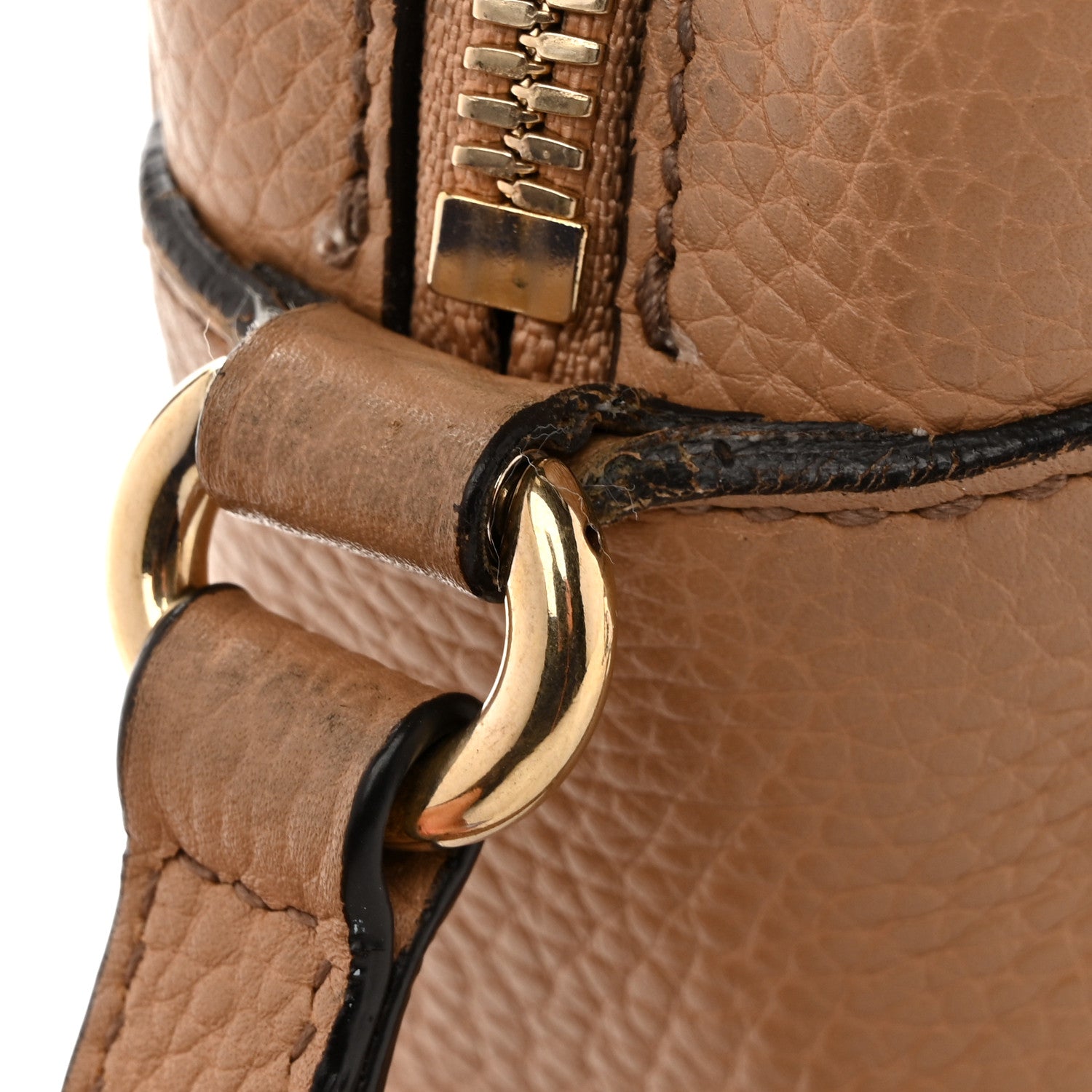 Gucci Pebbled Calfskin Small Soho Disco Bag Camelia 16 of 16