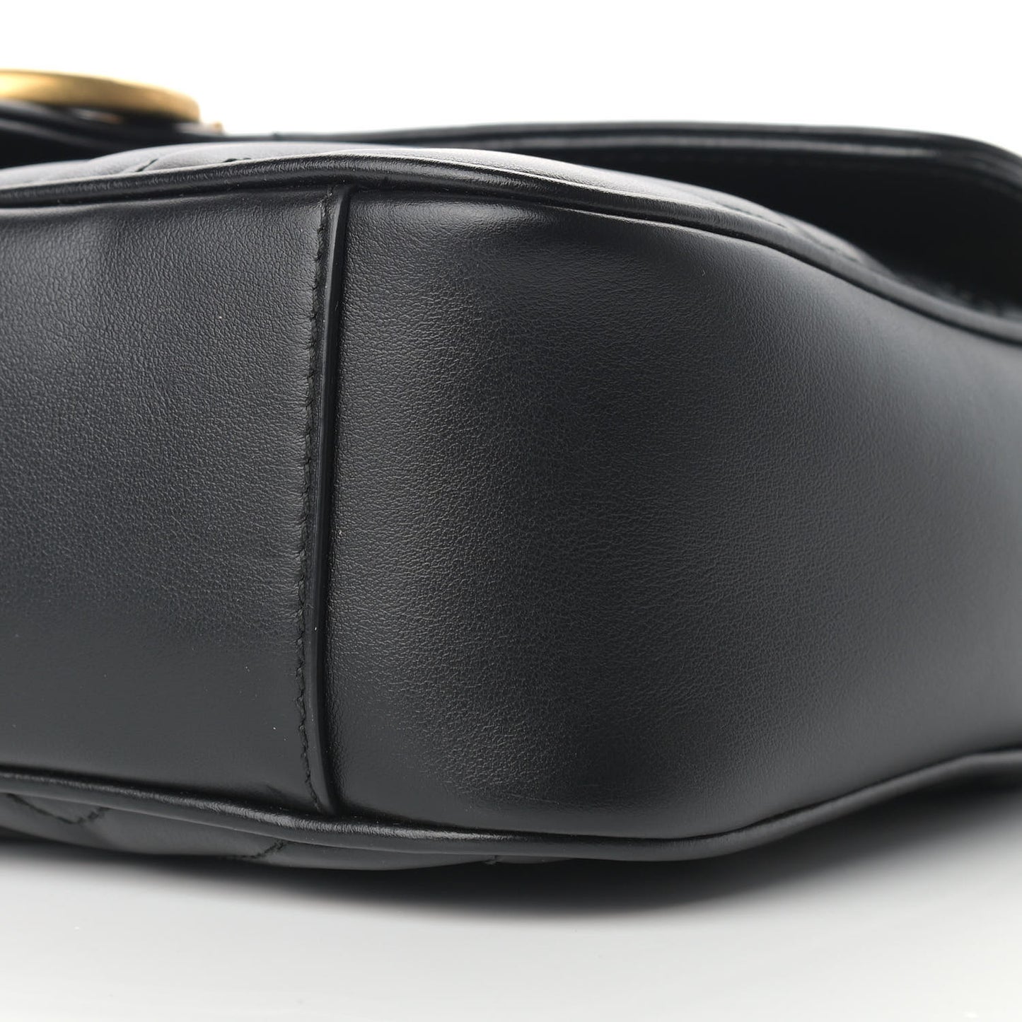 Calfskin Matelasse Small GG Marmont Shoulder Bag Black