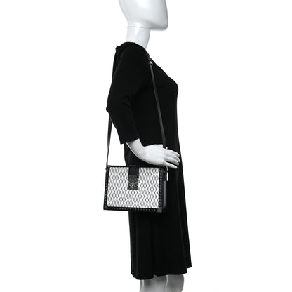 MCM Calfskin Polke Stud Rombi Mini Mitte Crossbody White Black 2 of 10
