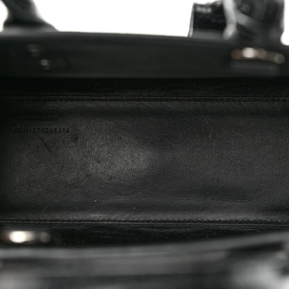 Saint Laurent Calfskin Crocodile Embossed Nano Sac De Jour Black 5 of 14