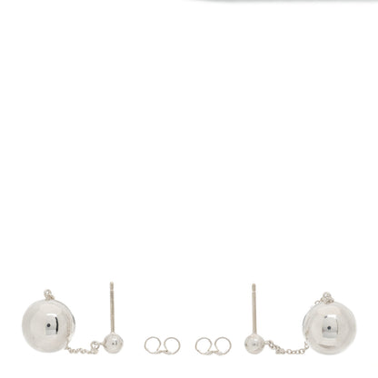 Tiffany Sterling Silver 10mm HardWear Ball Drop Earrings 3 of 5