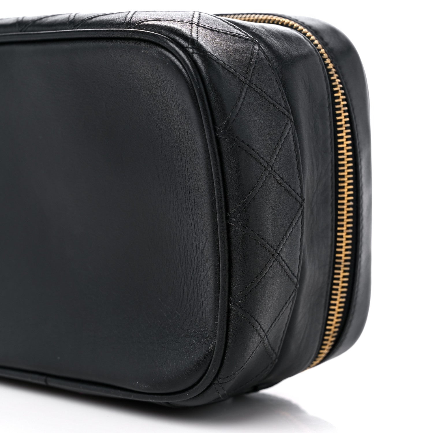 Chanel Lambskin Vanity Cosmetic Case Black 9 of 9