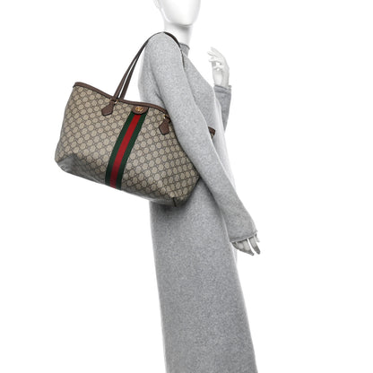 Gucci GG Supreme Monogram Medium Ophidia Shopping Tote Brown 2 of 11