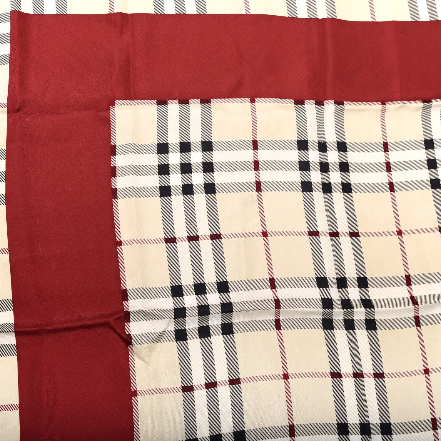 Burberry Silk Vintage Check Square Scarf Red 3 of 4
