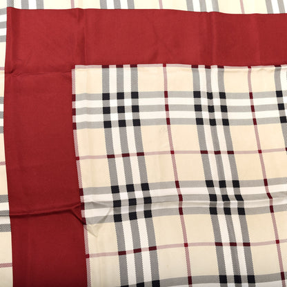 Burberry Silk Vintage Check Square Scarf Red 3 of 4