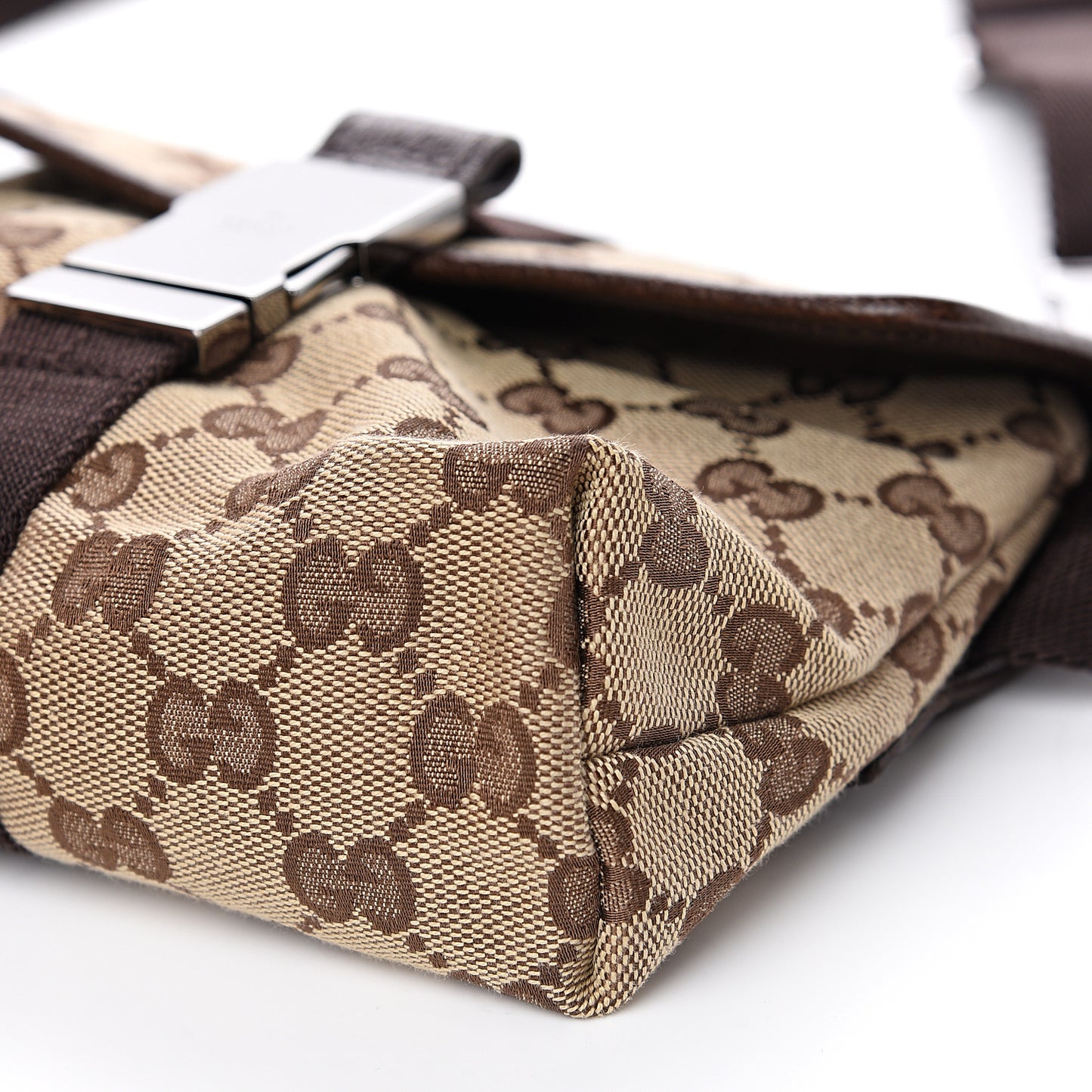 Monogram Waist Pouch Bag Dark Brown