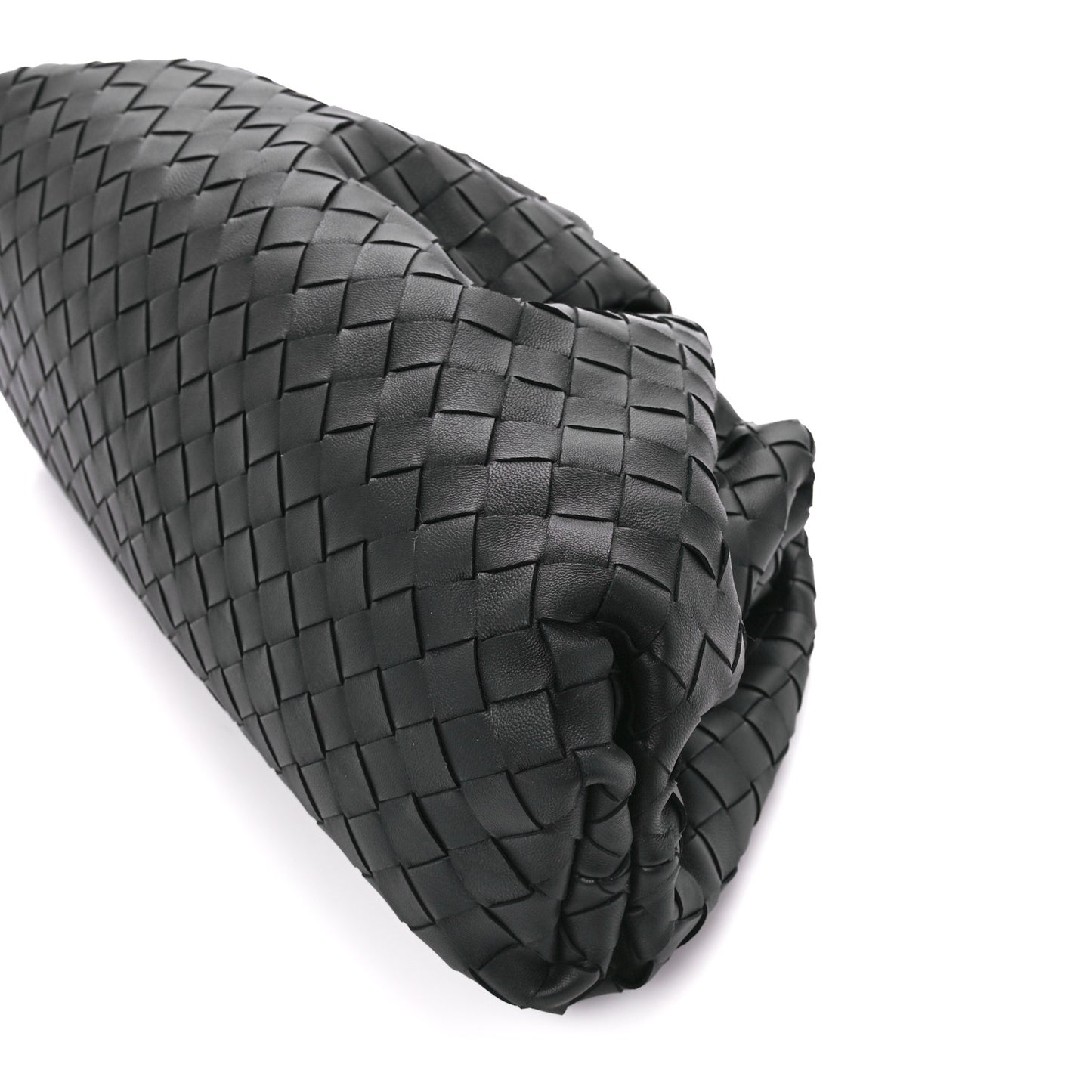 Nappa Maxi Intreccio The Pouch Oversized Clutch Black