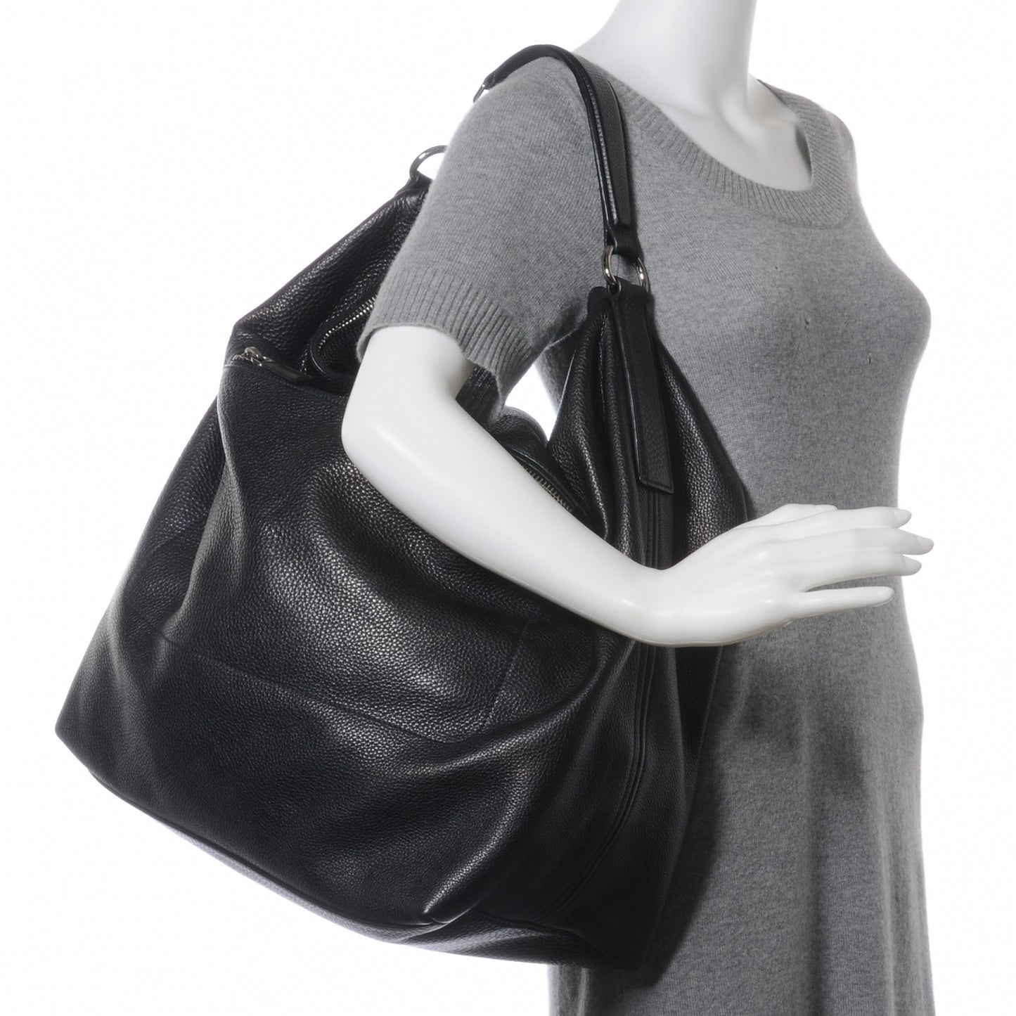 Vitello Daino Hobo Nero Black