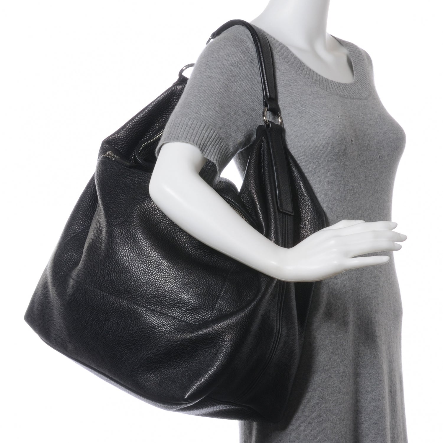 Prada Vitello Daino Hobo Nero Black 2 of 9