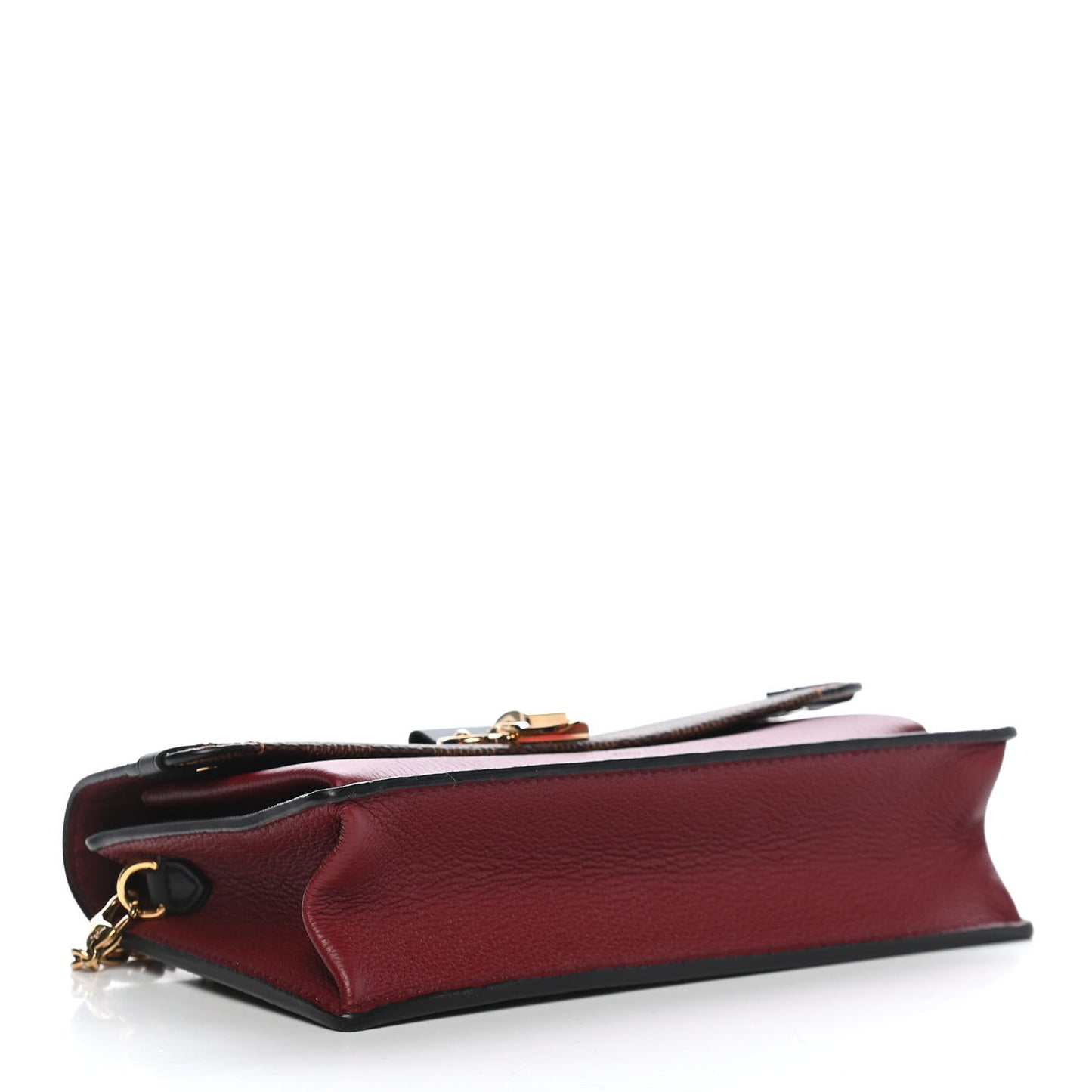 Damier Ebene Vavin Chain Wallet Red