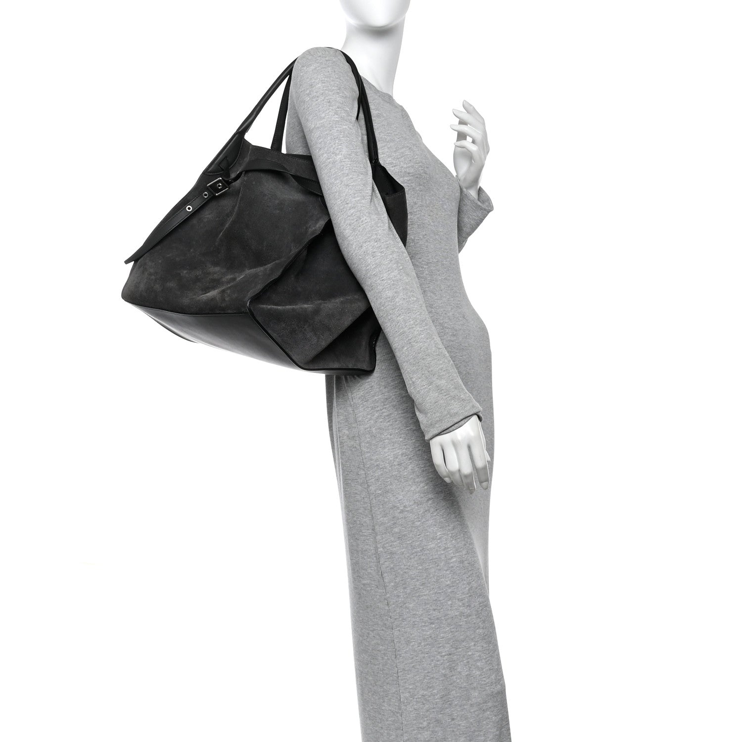 Celine Suede Calfskin Medium Big Bag Grey 2 of 9