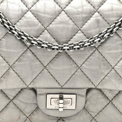 Chanel Metallic Aged Calfskin Quilted 2.55 Reissue 226 Flap Silver 8 of 10