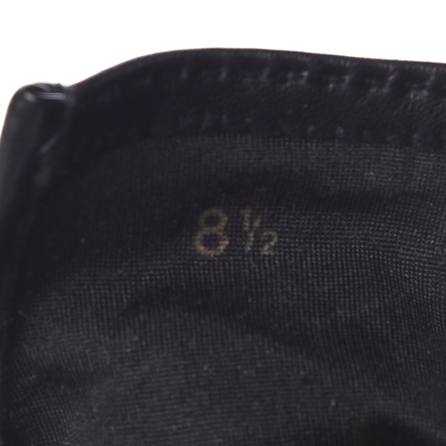 Lambskin Soya Kelly Lock Gloves 8.5 Black