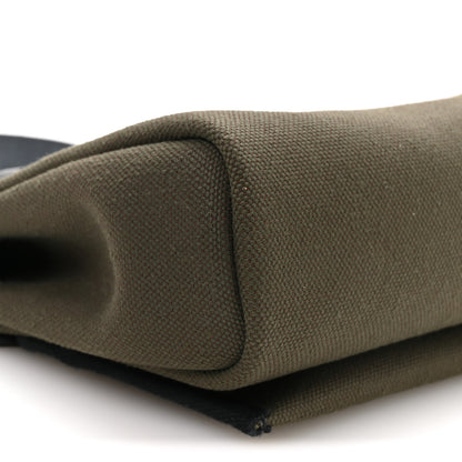 Hermes Military Toile Vache Hunter Herbag Zip Retourne 20 Vert Bronze Black 9 of 11
