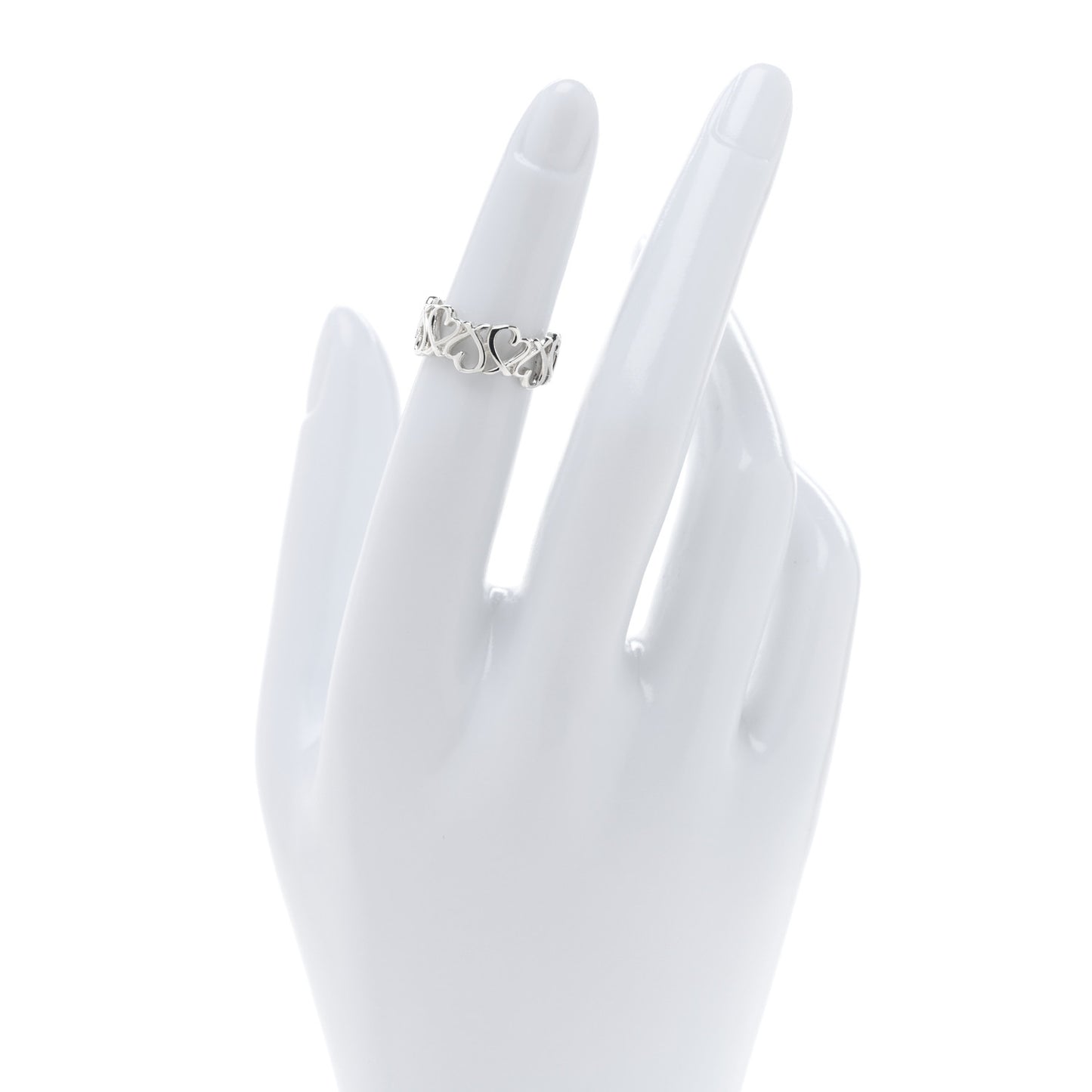 Sterling Silver Paloma Picasso Loving Heart Band Ring 46 3.75