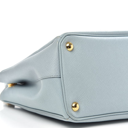 Prada Saffiano Small Galleria Double Zip Tote Lago 8 of 14