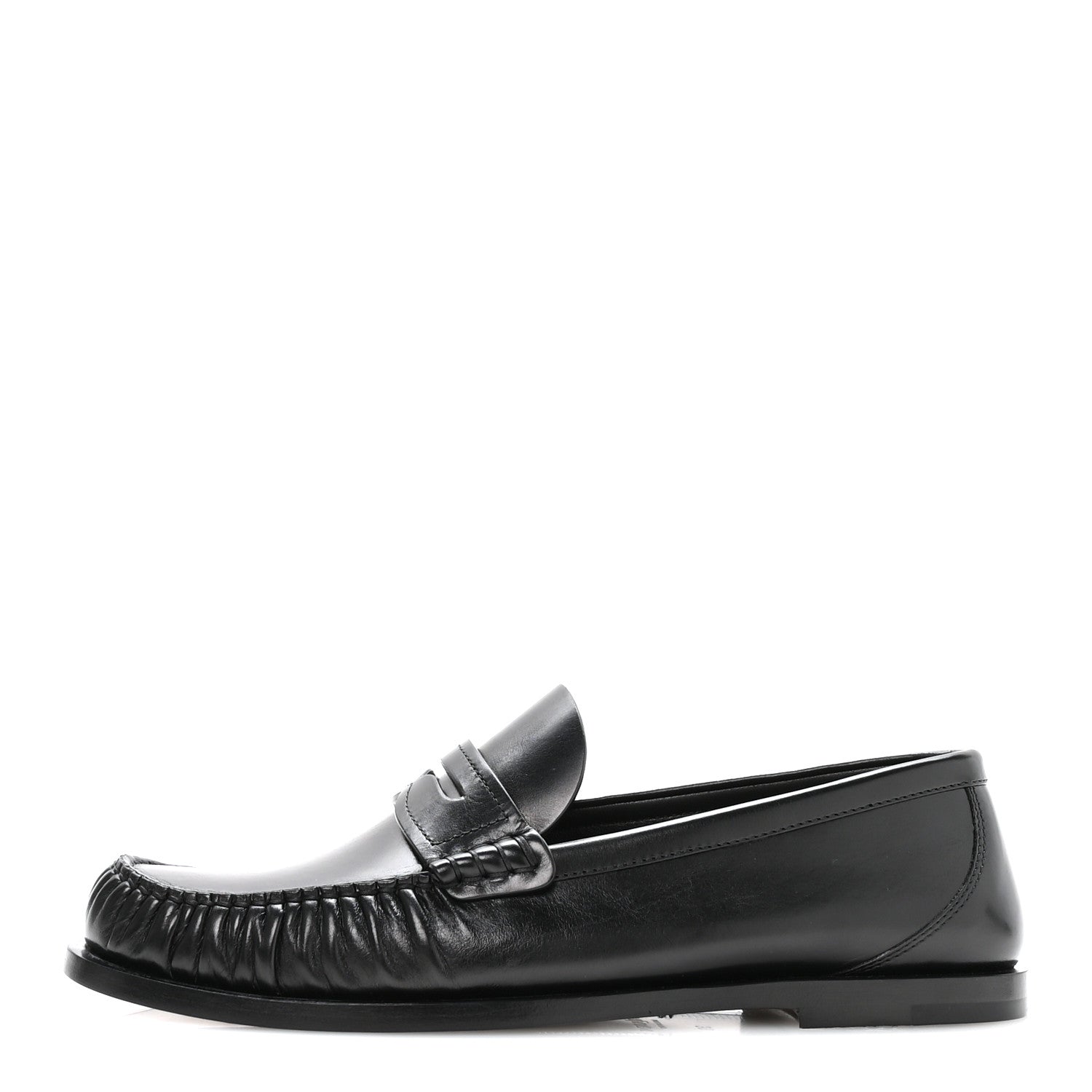 Saint Laurent Calfskin Penny Loafers 39 Black 1 of 9