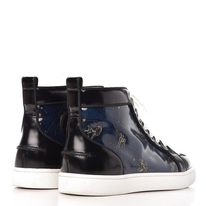 Christian Louboutin Mens Abrasivato Calfskin Rantus Orlato Flat Sneakers 41.5 Black Navy 4 of 14