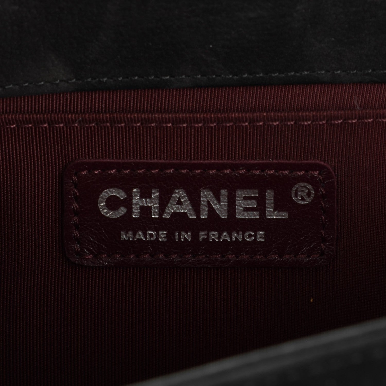 Chanel Nubuck Chevron Stitched Medium Boy Flap Black 6 of 7